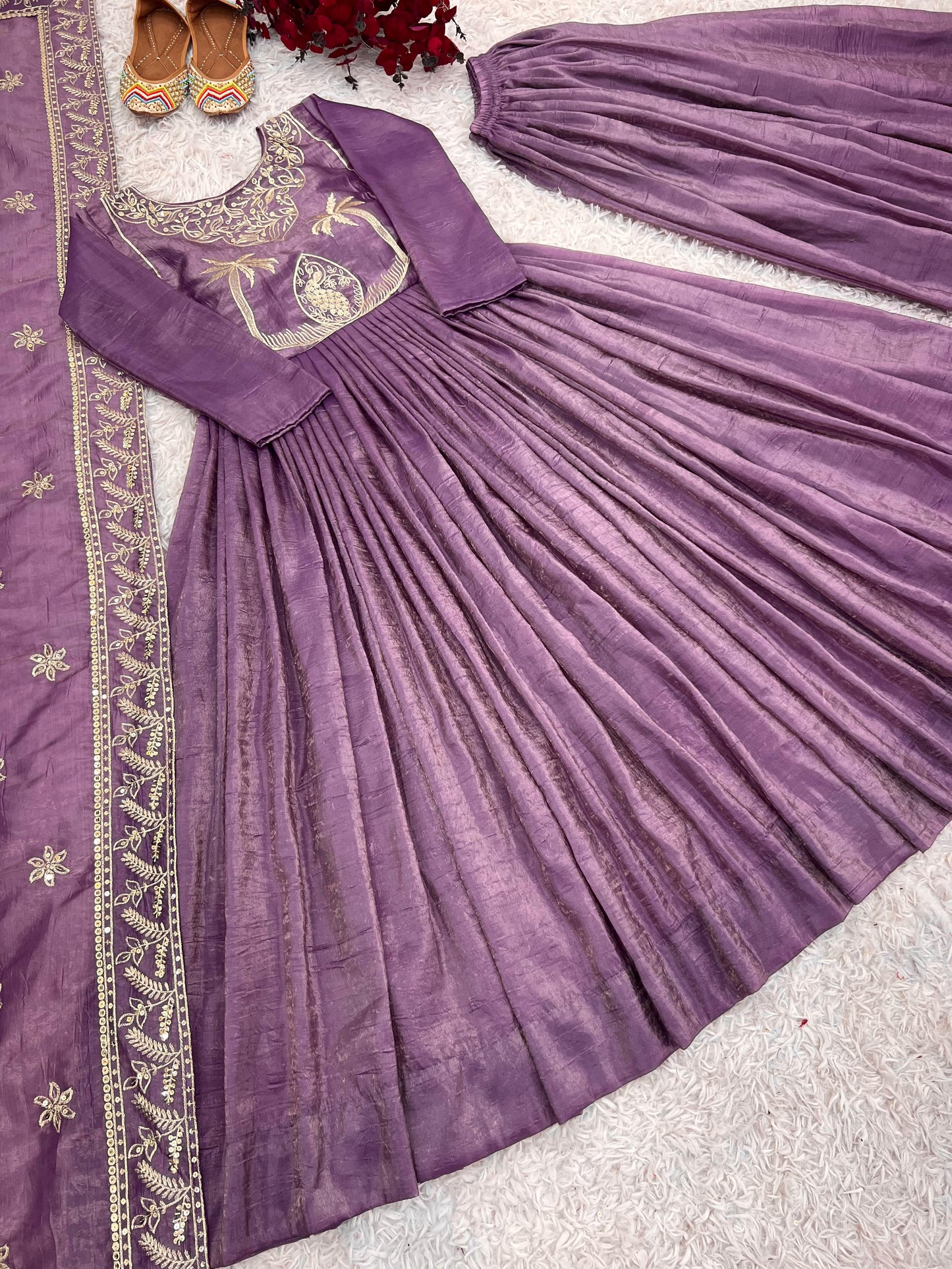 Designer partywear Gown with Dupatta