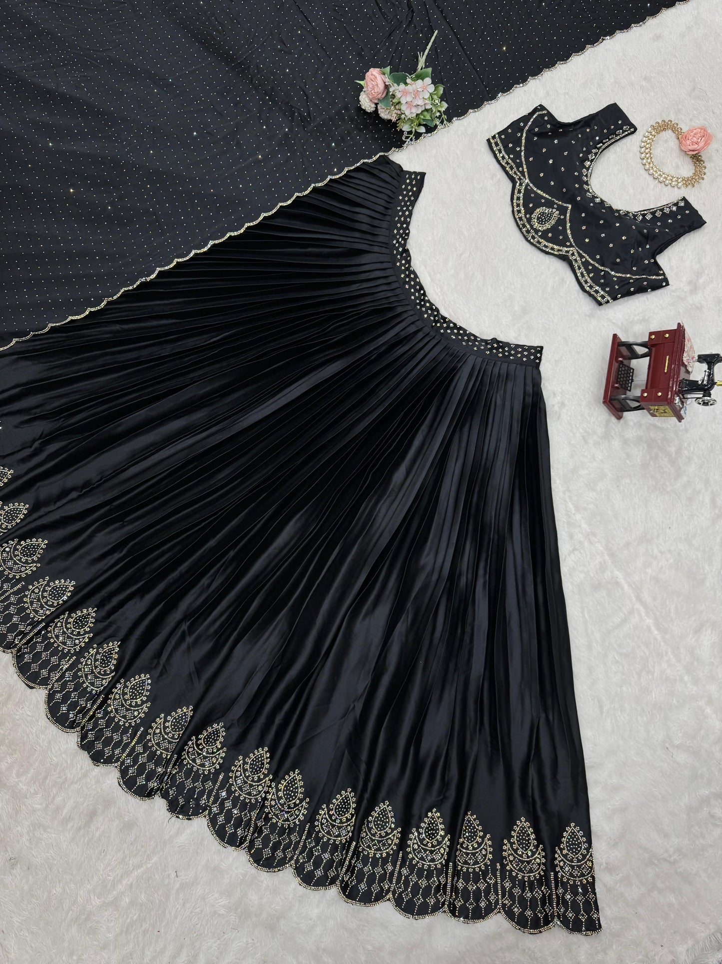 New Launched Designer Lehenga in Satin Silk